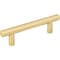Jeffrey Alexander 96 mm Center-to-Center Brushed Gold Key West Cabinet Bar Pull 146BG - alternate 1